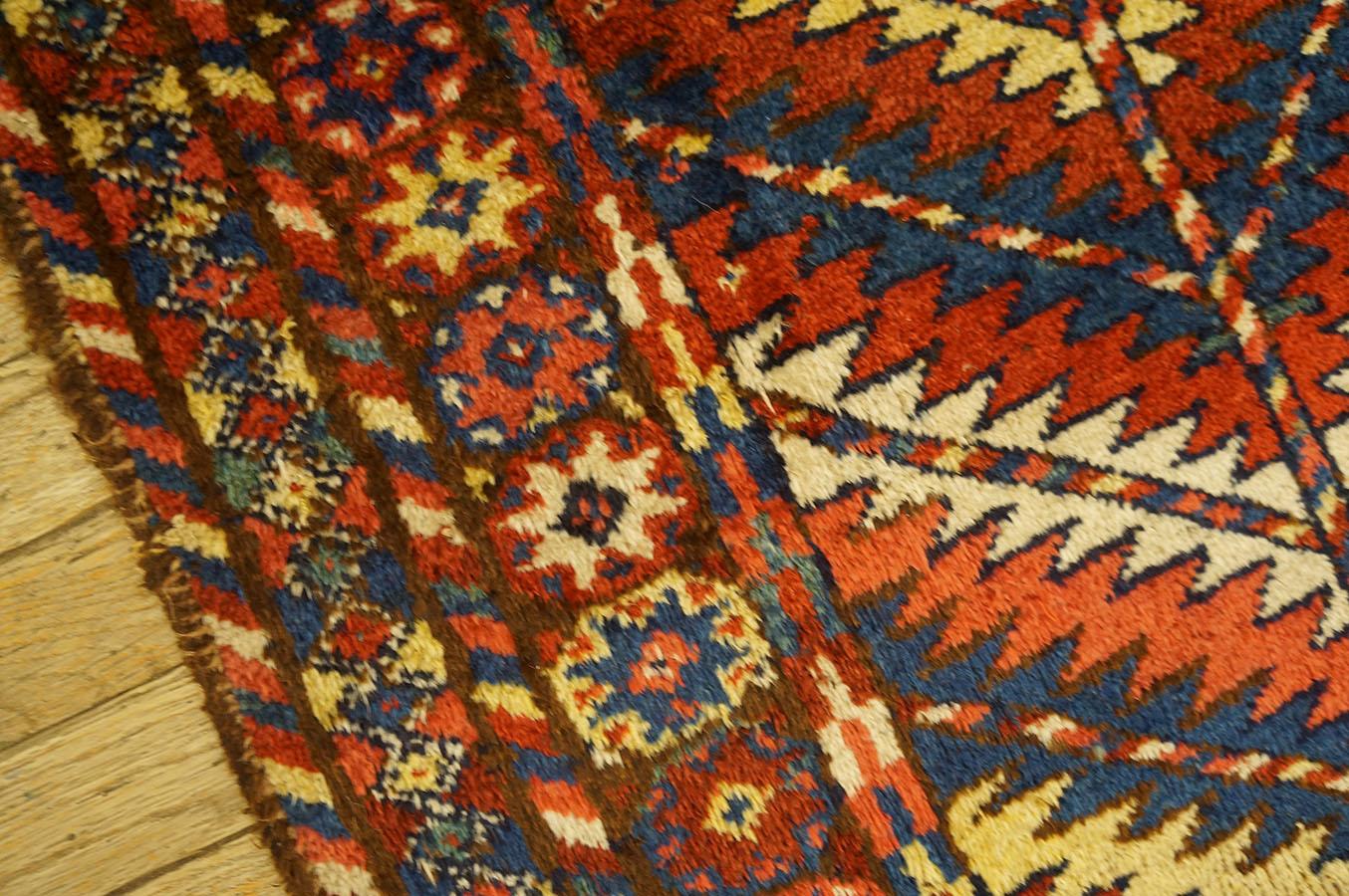 Late 19th Century NE Persian Quchan Carpet ( 4' x 4' 10'' - 122 x 147 cm )  For Sale 3