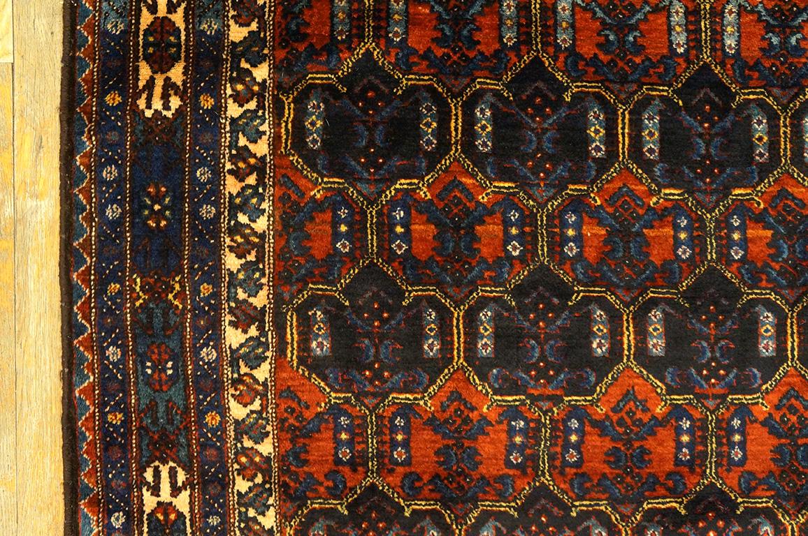 Hand-Knotted Early 20th Century Persian Malayer Carpet ( 4'11