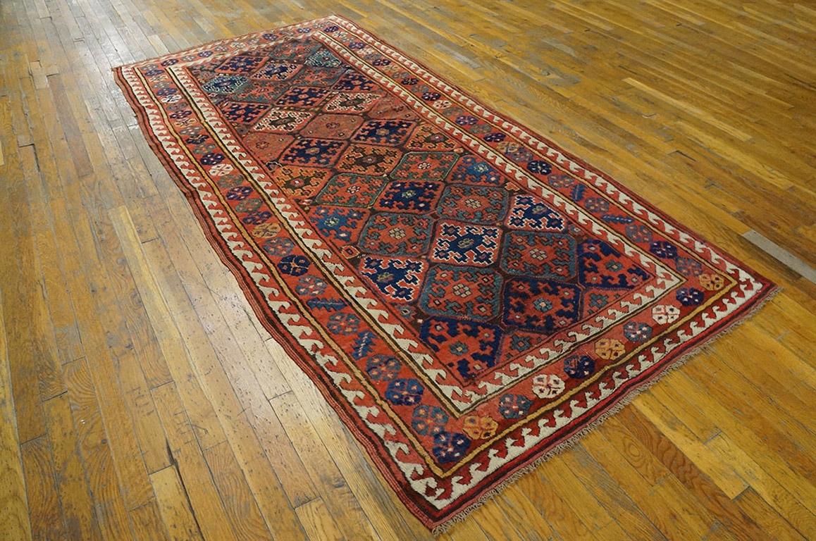 Antique Persian Kurdish rug. Size: 4'2