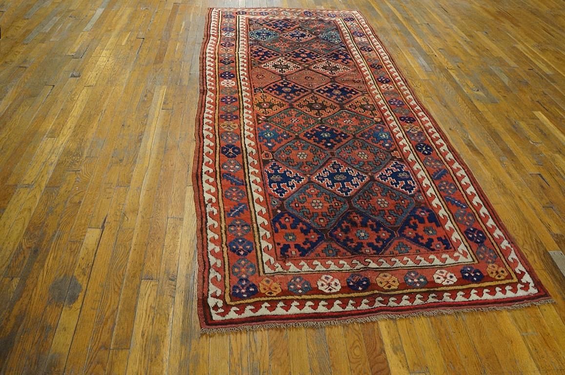Hand-Knotted Antique Persian Kurdish Rug 4' 2