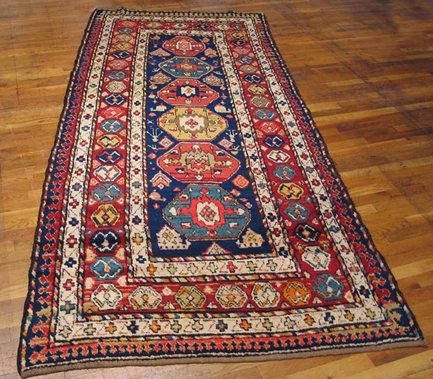 Tapis persan kurde ancien, taille : 4'2