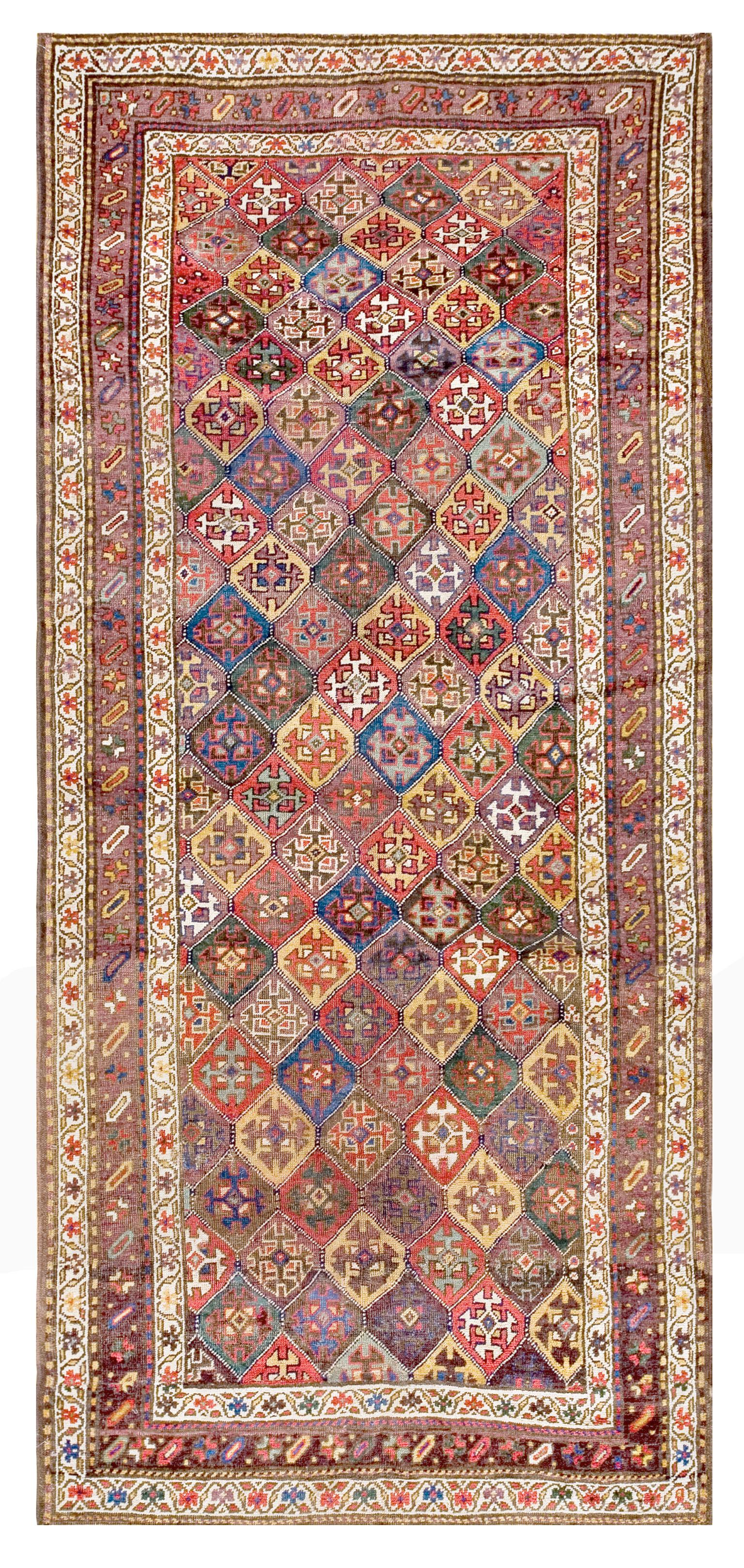 Antique Persian Kurdish rug, size: 4'2