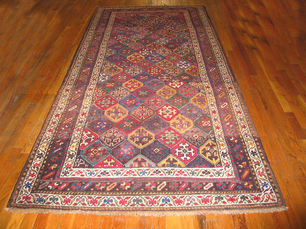 Hand-Knotted Antique Persian Kurdish Rug For Sale