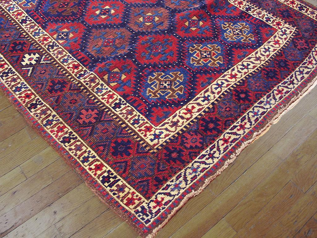Hand-Knotted Antique Persian Kurdish Rug For Sale