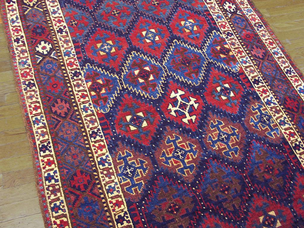 Antique Persian Kurdish Rug In Good Condition For Sale In New York, NY
