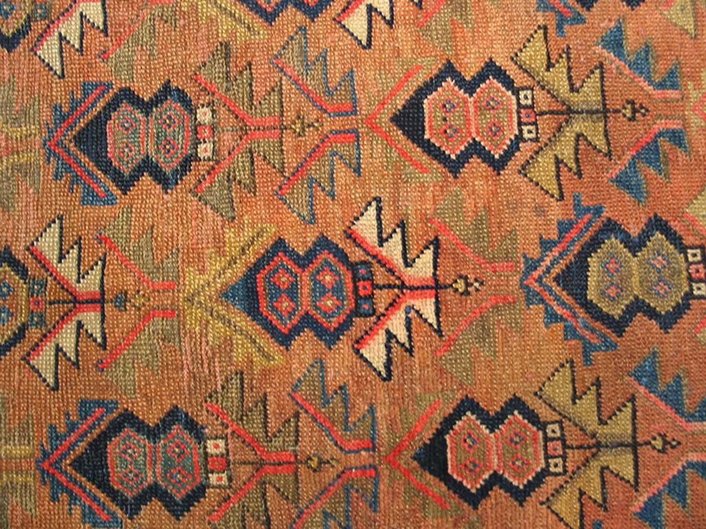 Hand-Knotted Early 20th Century W. Persian Kurdish Carpet ( 4'6
