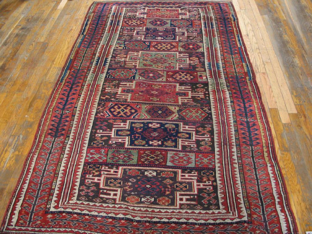 Tappeto antico persiano curdo, dimensioni: 4'6