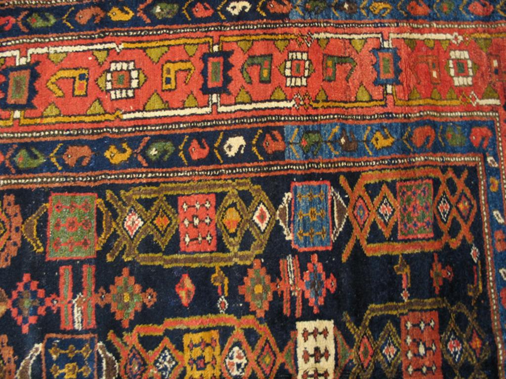 Wool Early 20th Century W. Persian Kurdish Carpet ( 4'9