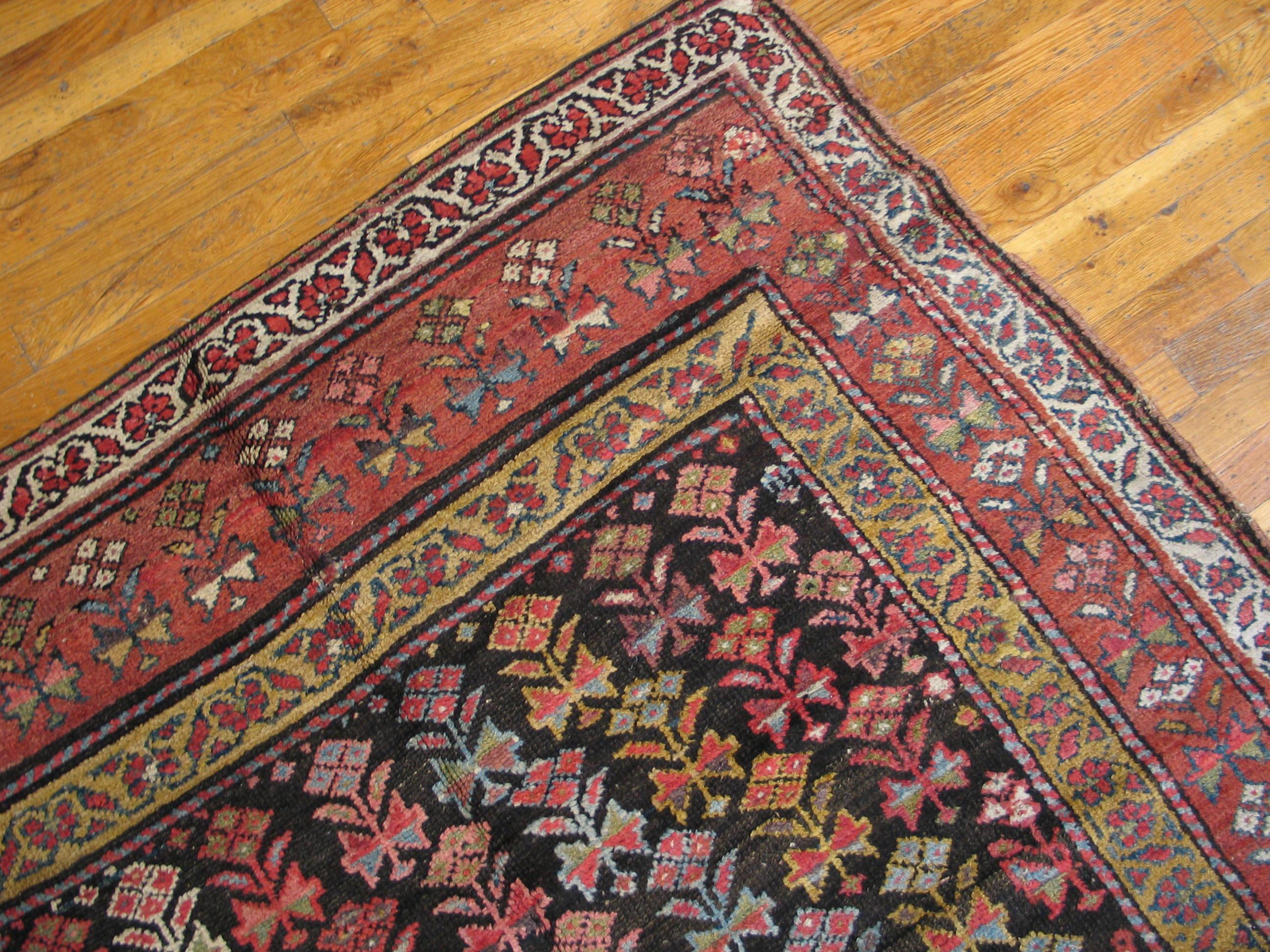 Wool Early 20th Century Persian Kurdish Carpet ( 5' x 10'6