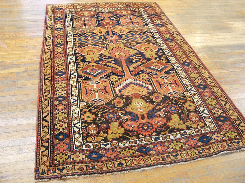 Antique Persian Kurdish rug, size: 5'0