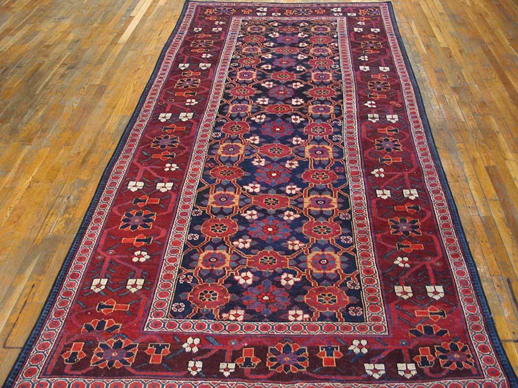 Hand-Knotted Late 19th Century Persian Kurdish Carpet ( 5'4