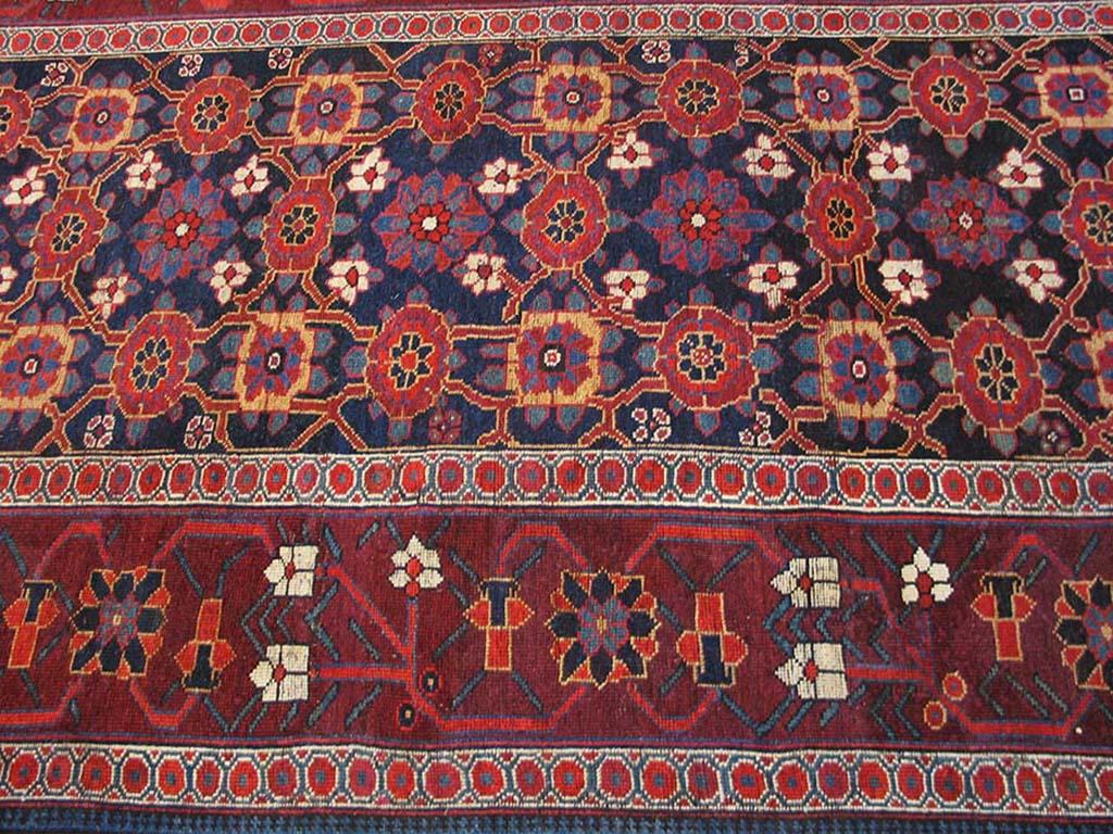 Late 19th Century Persian Kurdish Carpet ( 5'4