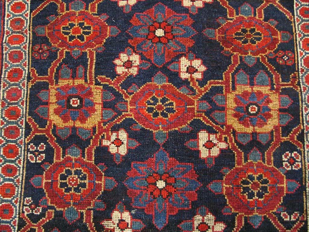 Late 19th Century Persian Kurdish Carpet ( 5'4