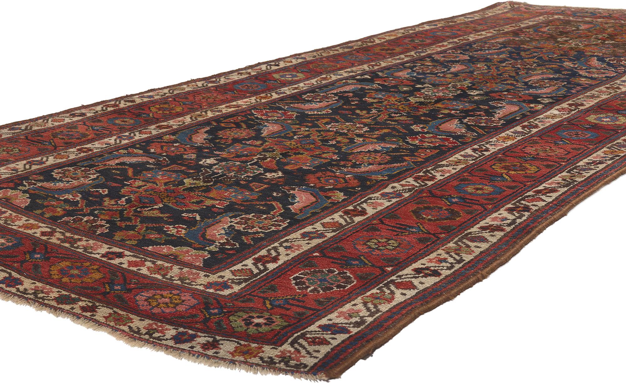 73304 Antique Persian Kurdish Rug, 04'05 x 10'00.
Artisanal excellence meets subtle sophistication in this antique Persian Kurdish rug. The intrinsic Herati design and earthy hues woven into this piece work together creating a curated live-in look.
