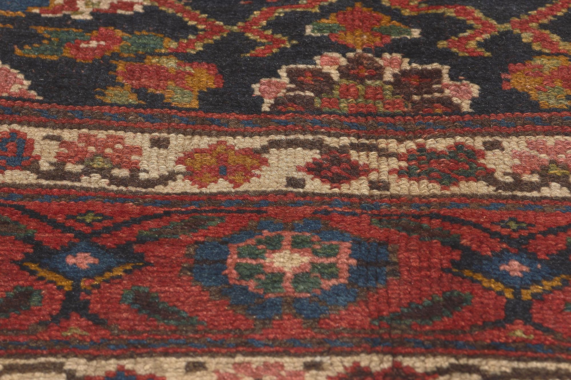 Malayer Antique Persian Kurdish Rug, Artisanal Excellence Meets Subtle Sophistication For Sale
