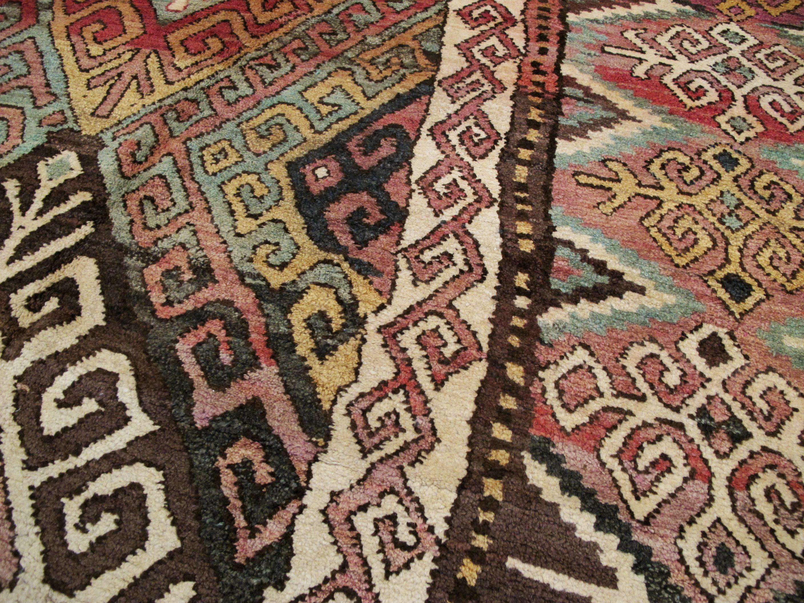 Unique Early 20th Century Abstract Persian Tribal Accent Rug For Sale 9
