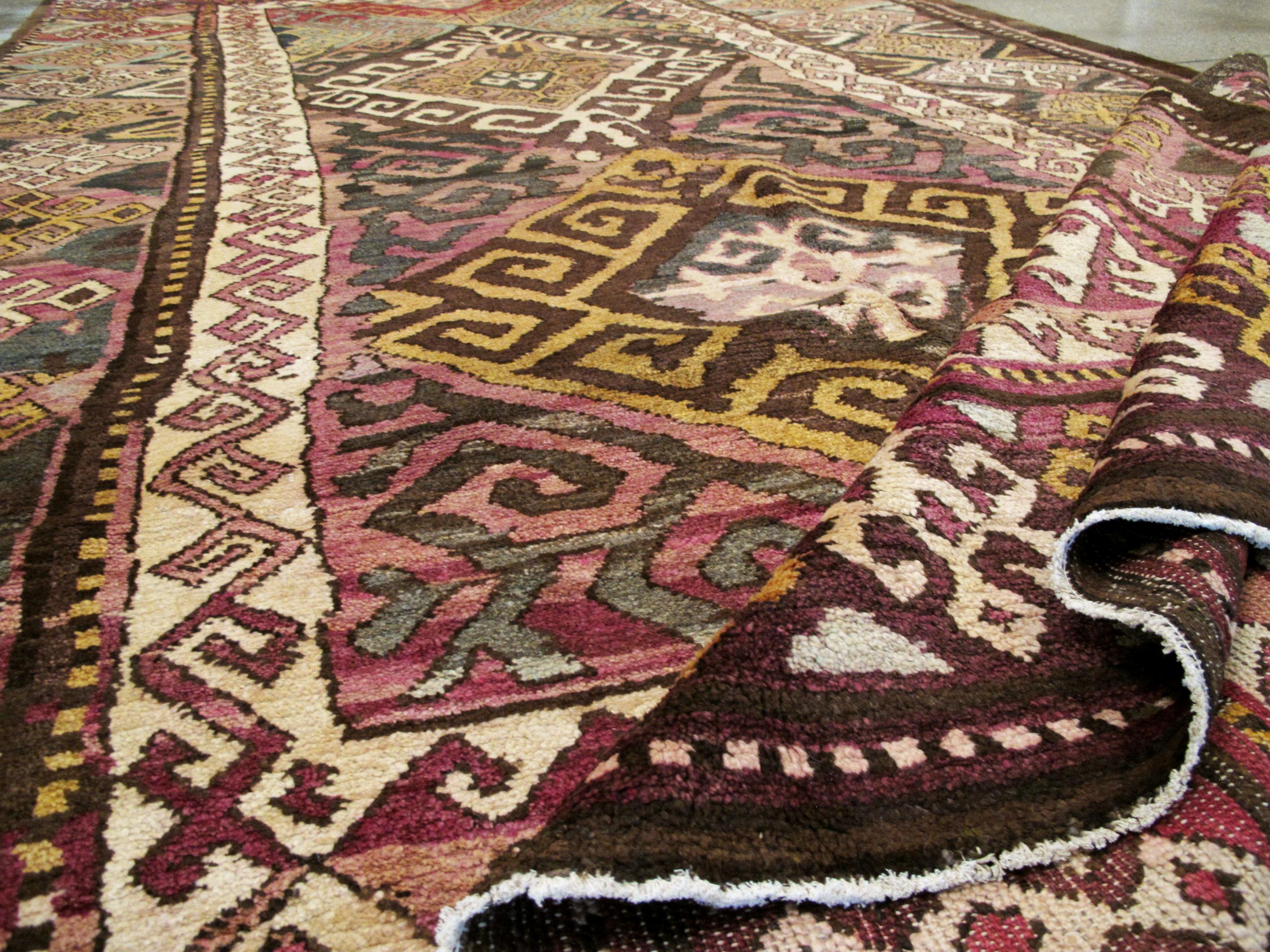 Unique Early 20th Century Abstract Persian Tribal Accent Rug For Sale 10
