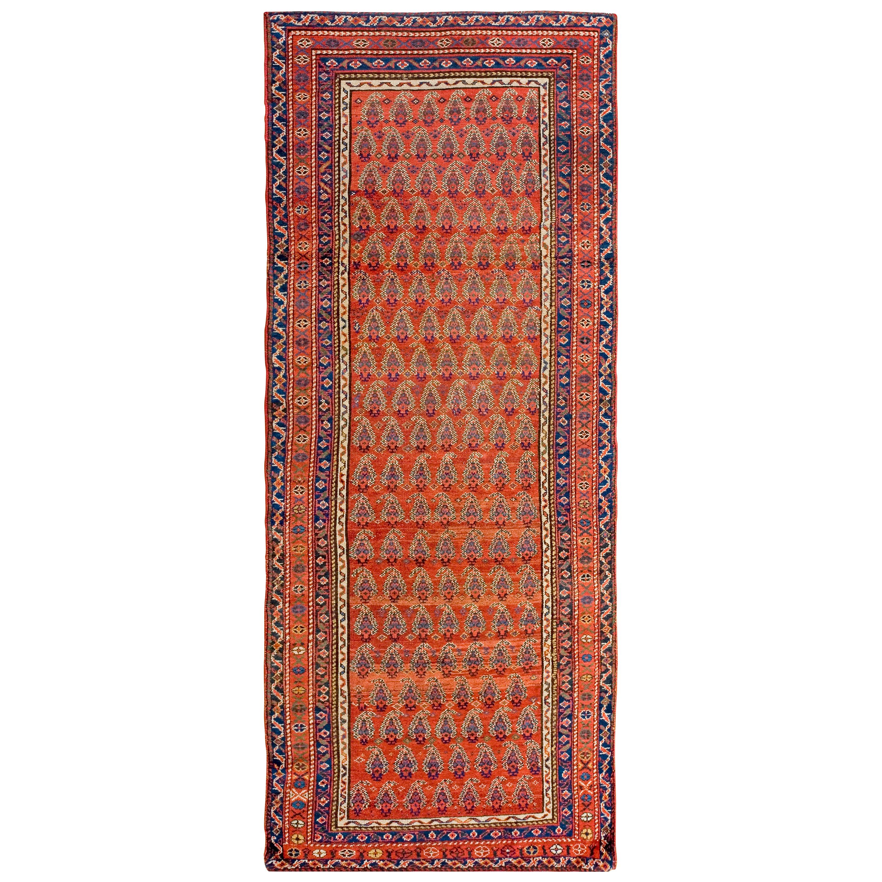 Early 20th Century Kurdish Carpet ( 3'5" x 8'8" - 104 x 265 )