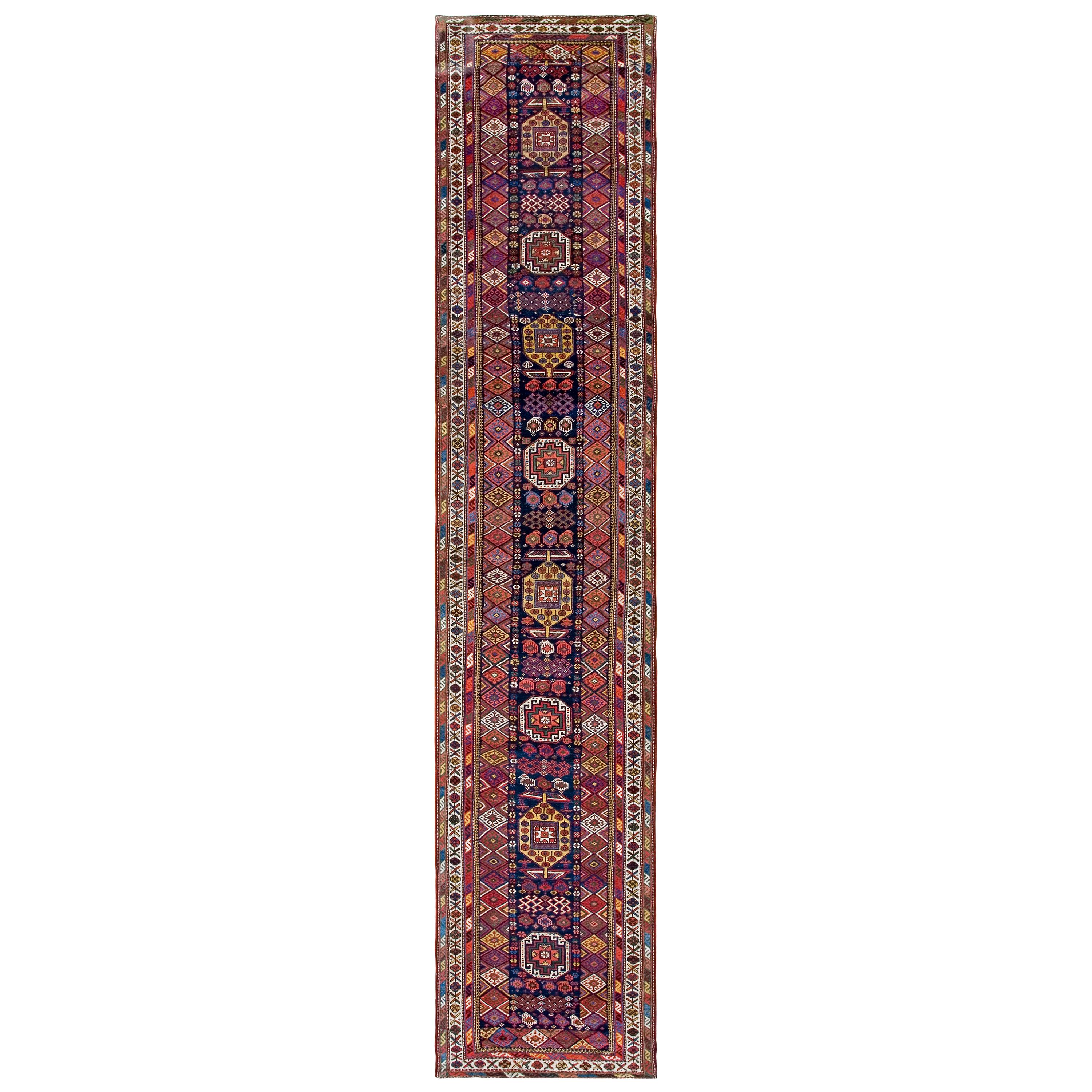Early 20th Century W. Persian Kurdish Carpet ( 3'5" x 17'4" - 104 x 528 ) For Sale