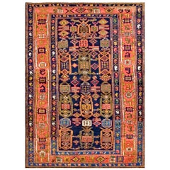 Antique Early 20th Century W. Persian Kurdish Carpet ( 4'9" x 6'10" - 145 x 208 )