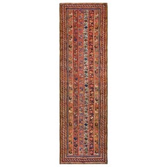 Antique Early 20th Century W. Persian Kurdish Runner Carpet ( 3'5" x 11'8" - 104 x 356 )