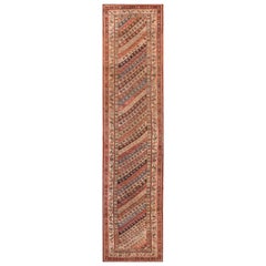 Antique 19th Century Persian Kurdish Runner Carpet ( 3'4" x 14'6" - 102 x 442 )