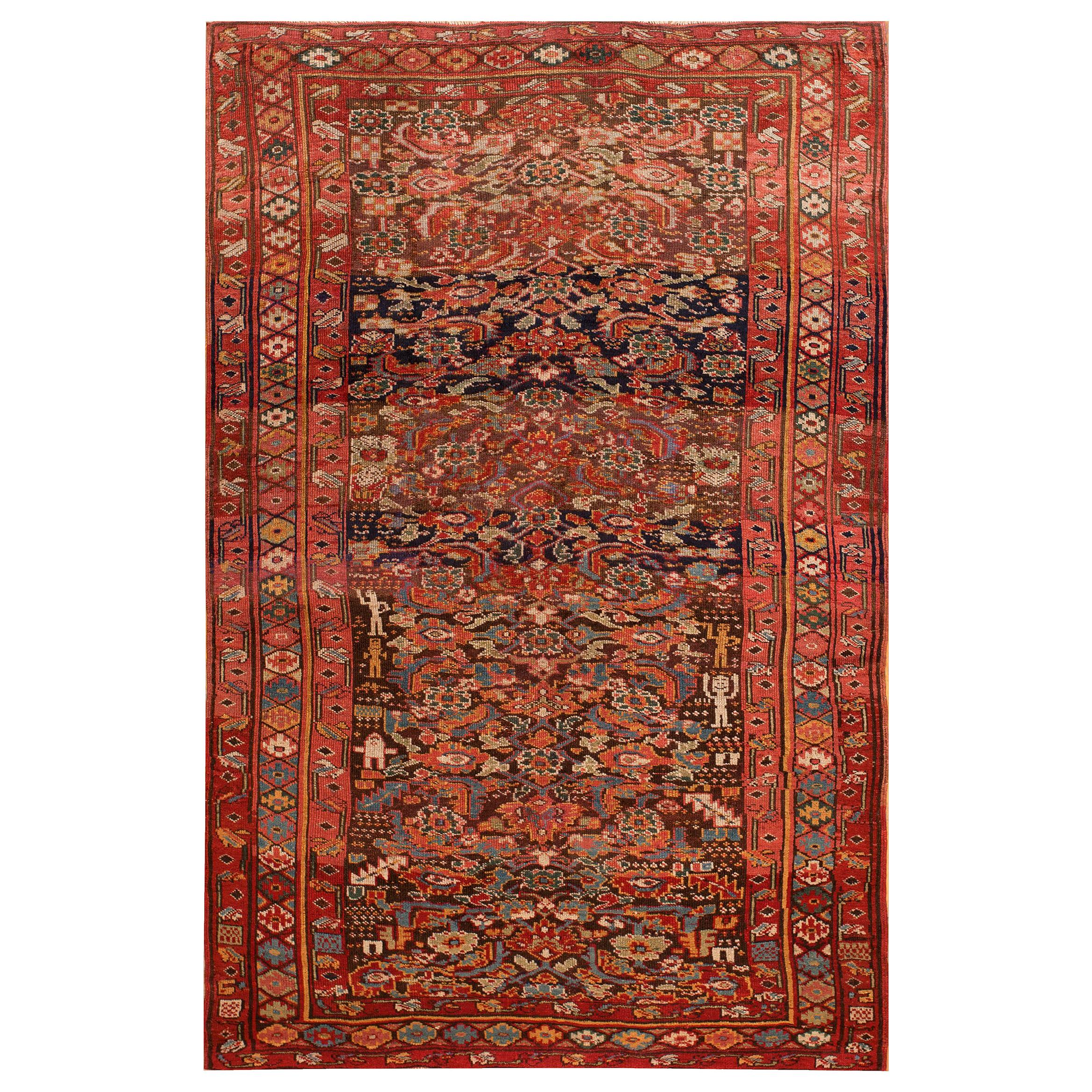 19th Century W. Persian Kurdish Carpet ( 5' X 8' - 152 X 244 ) For Sale