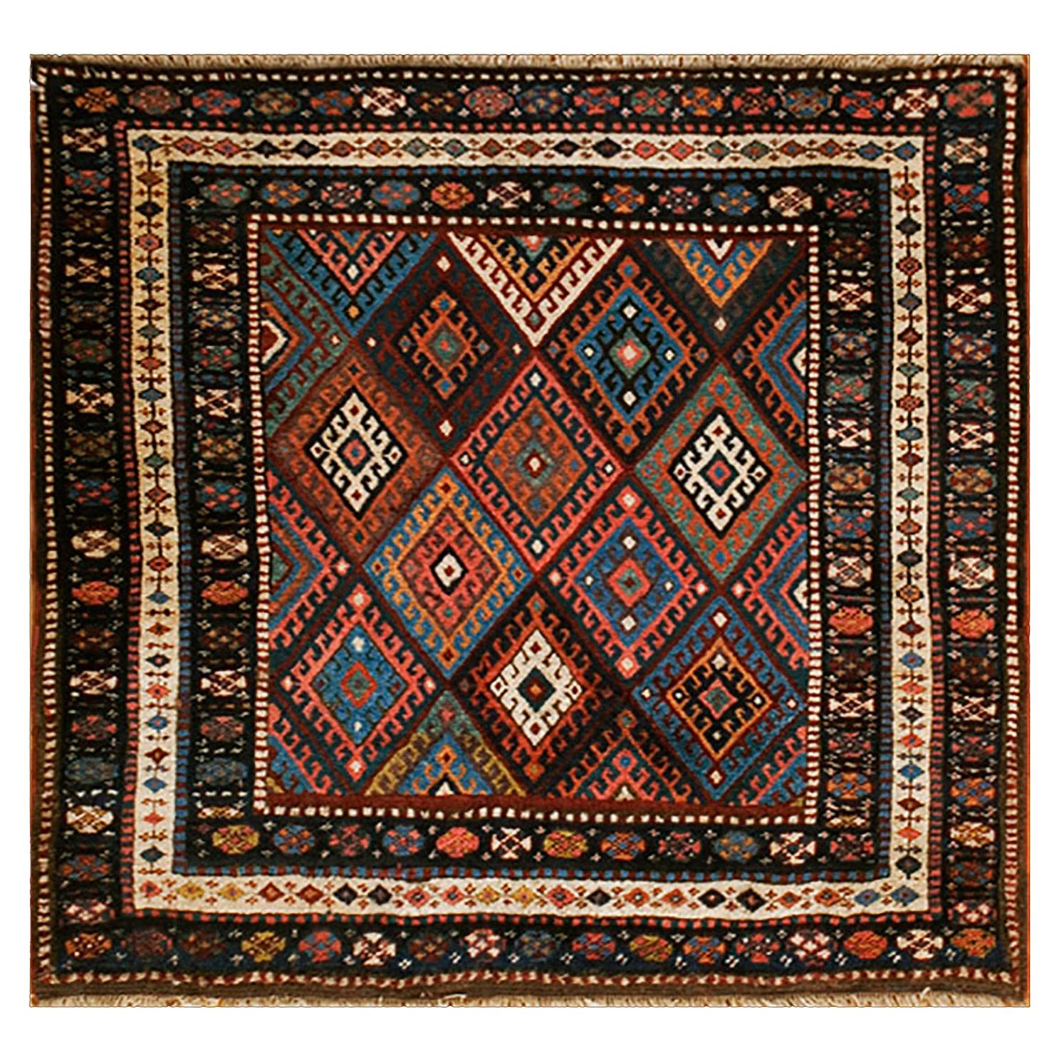 Antiker persischer kurdischer Teppich 2' 10"" x 3' 6""" im Angebot