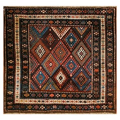 Antiker persischer kurdischer Teppich 2' 10"" x 3' 6"""