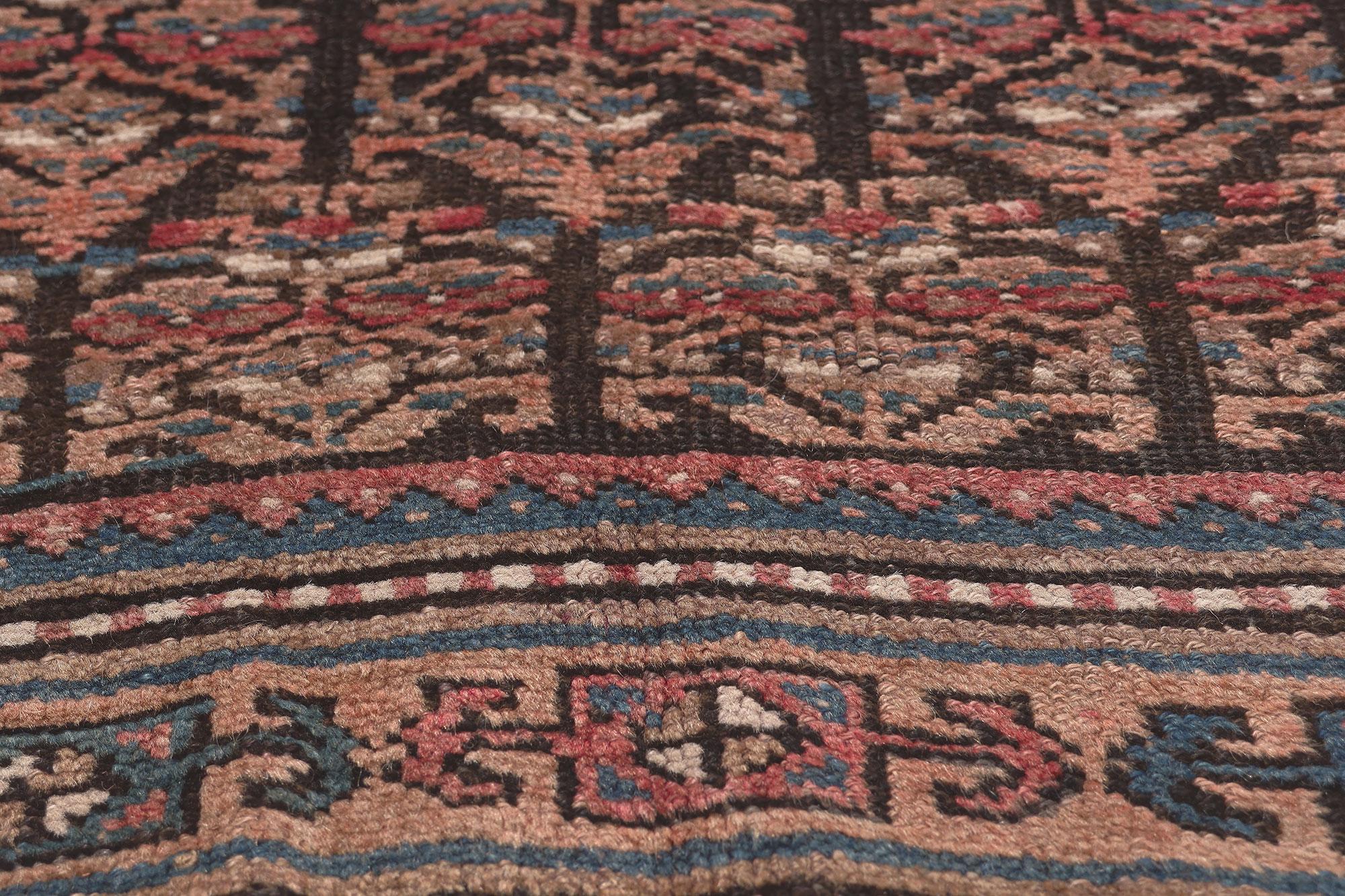 Antique Persian Kurdish Rug, Rugged Beauty Meets Laid-Back Luxury In Good Condition For Sale In Dallas, TX