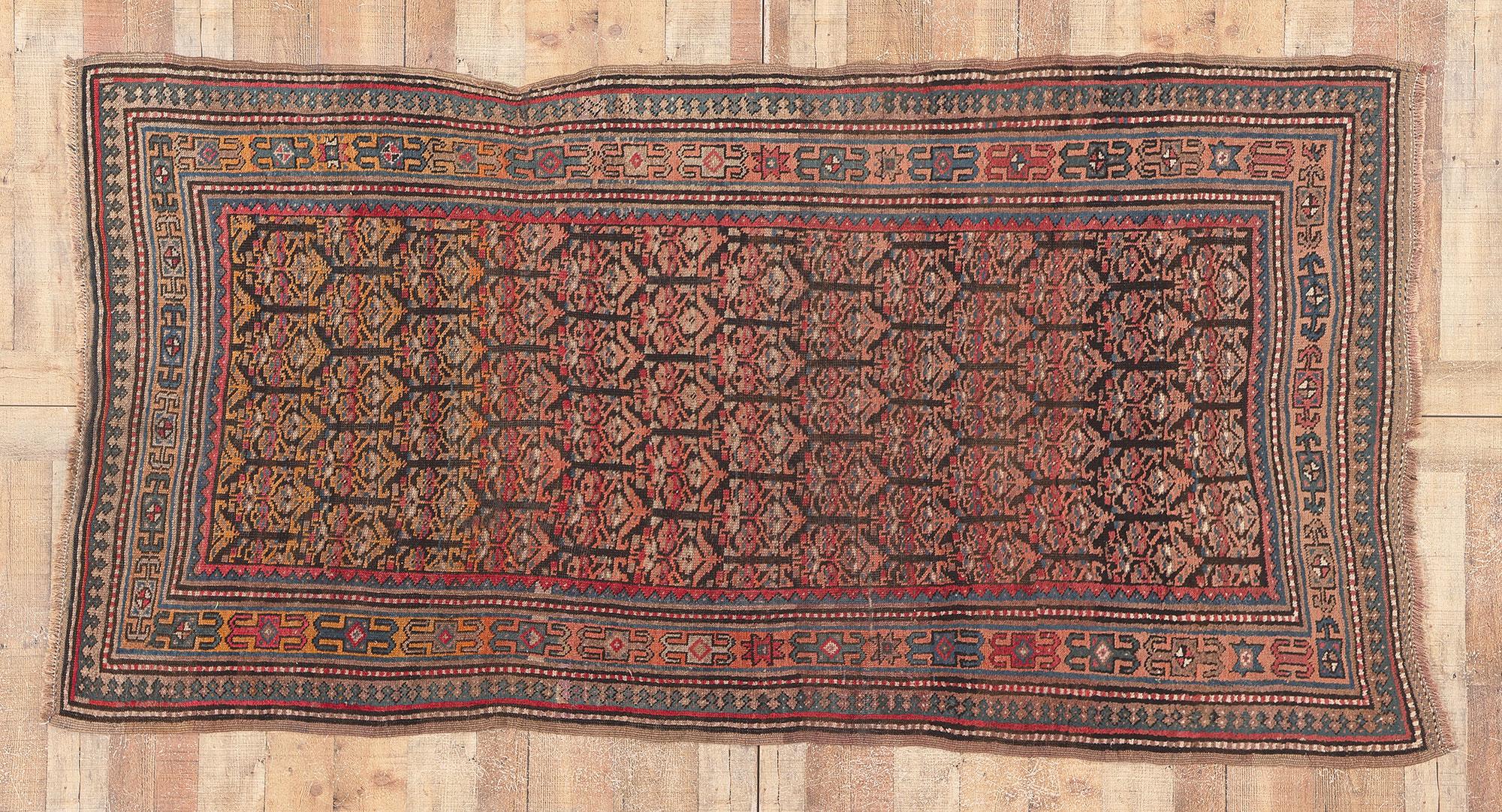 Antique Persian Kurdish Rug, Rugged Beauty Meets Laid-Back Luxury For Sale 2