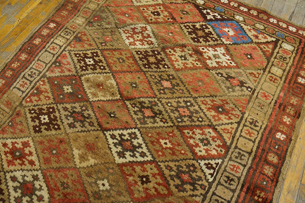 Principios del siglo XX W.  Alfombra Persa Kurda ( 4'6