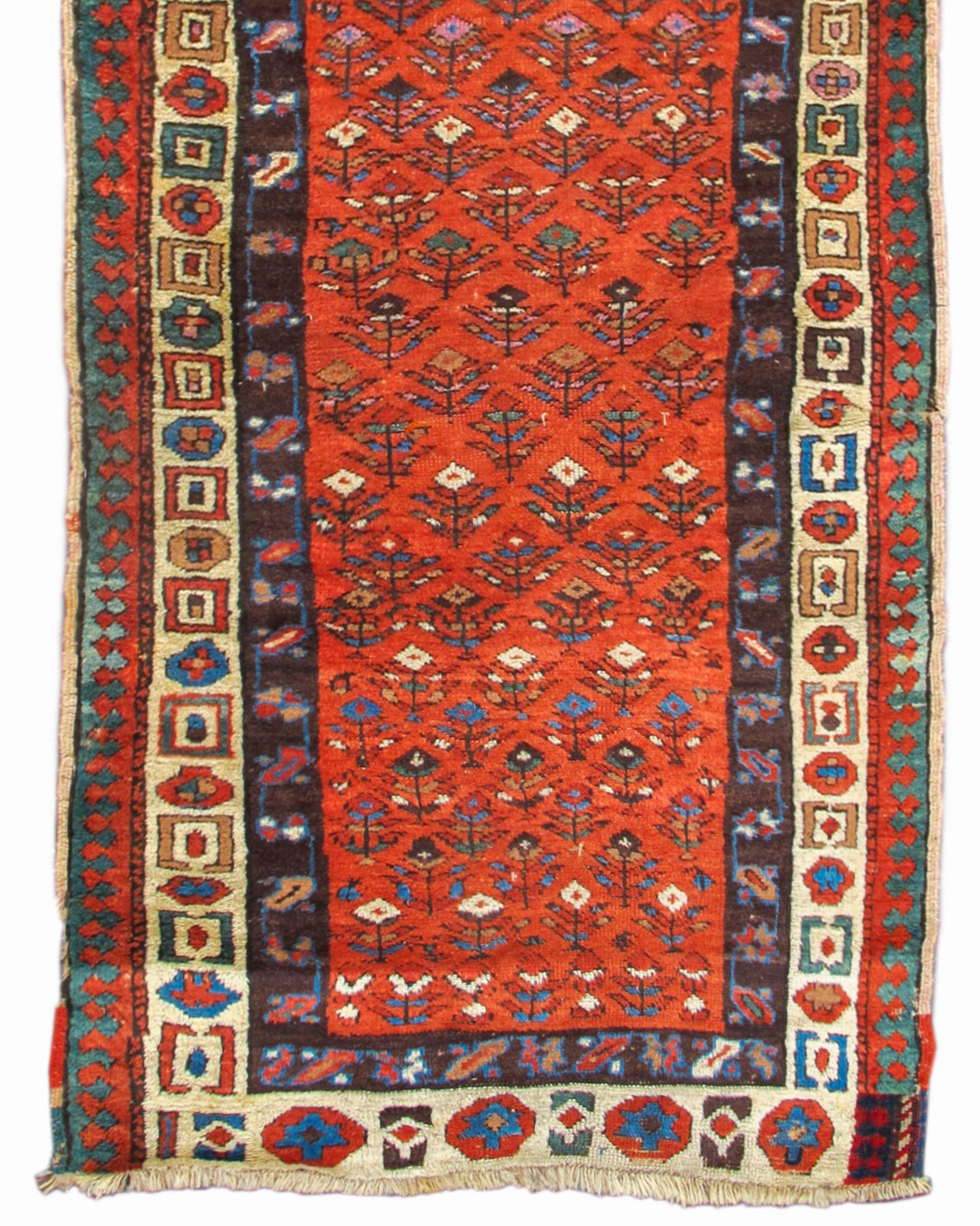 Wool Antique Persian Kurdish Runner, Late 19th Century For Sale