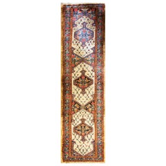 Antique Persian Kurdish Runner, Serab Design