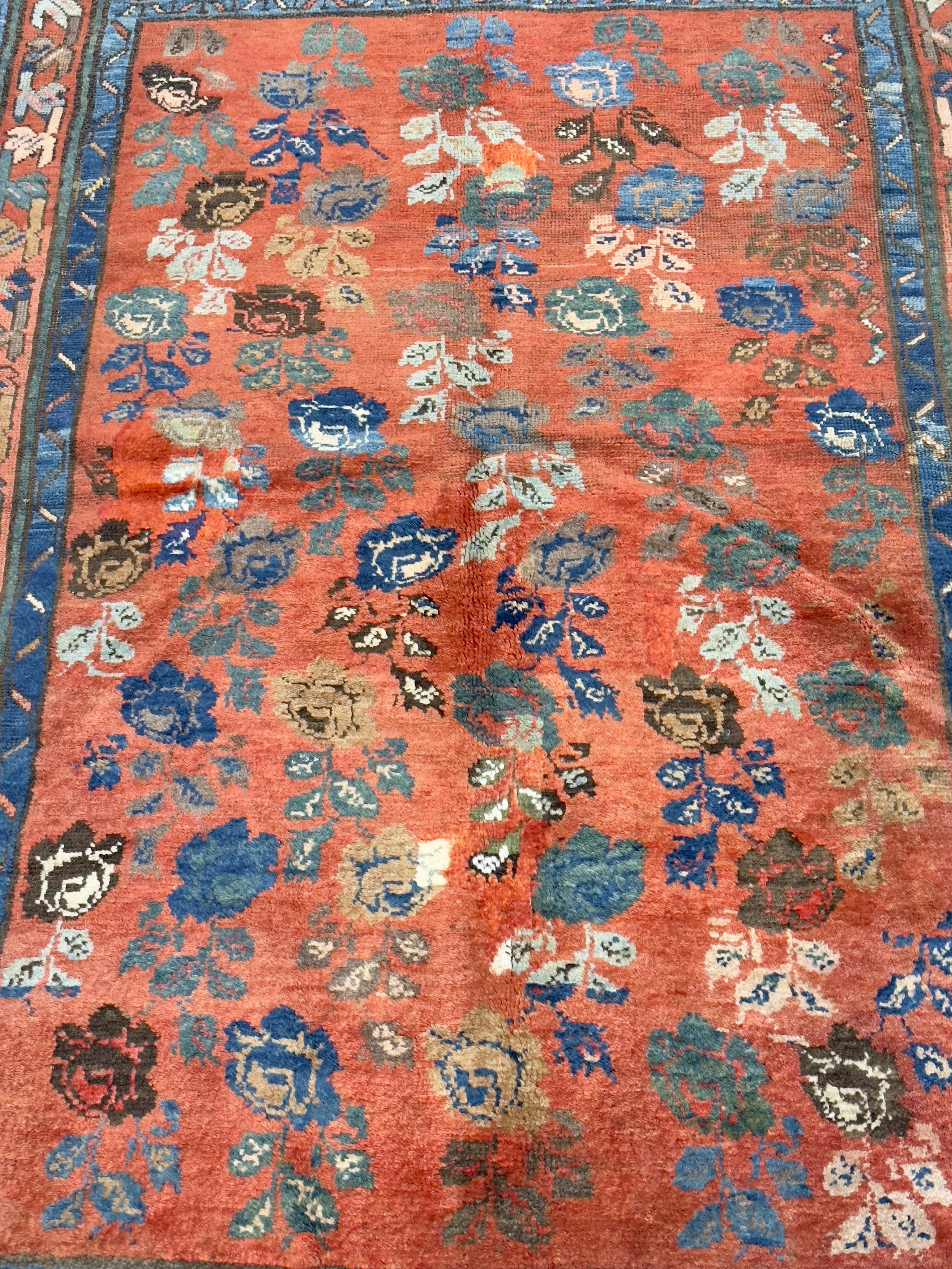 Perse Tapis antique persan kurde tribal 3'10