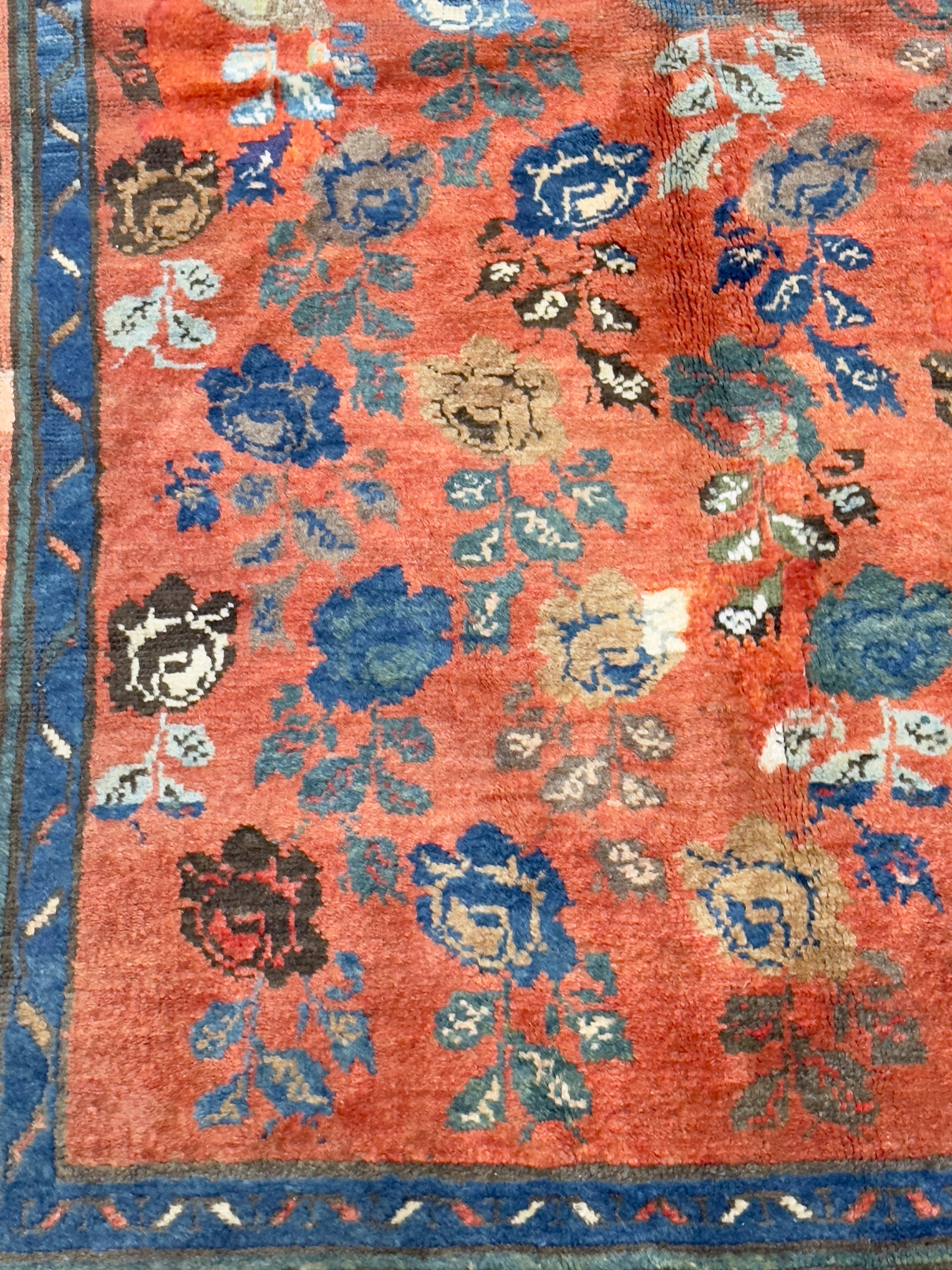 Tapis antique persan kurde tribal 3'10