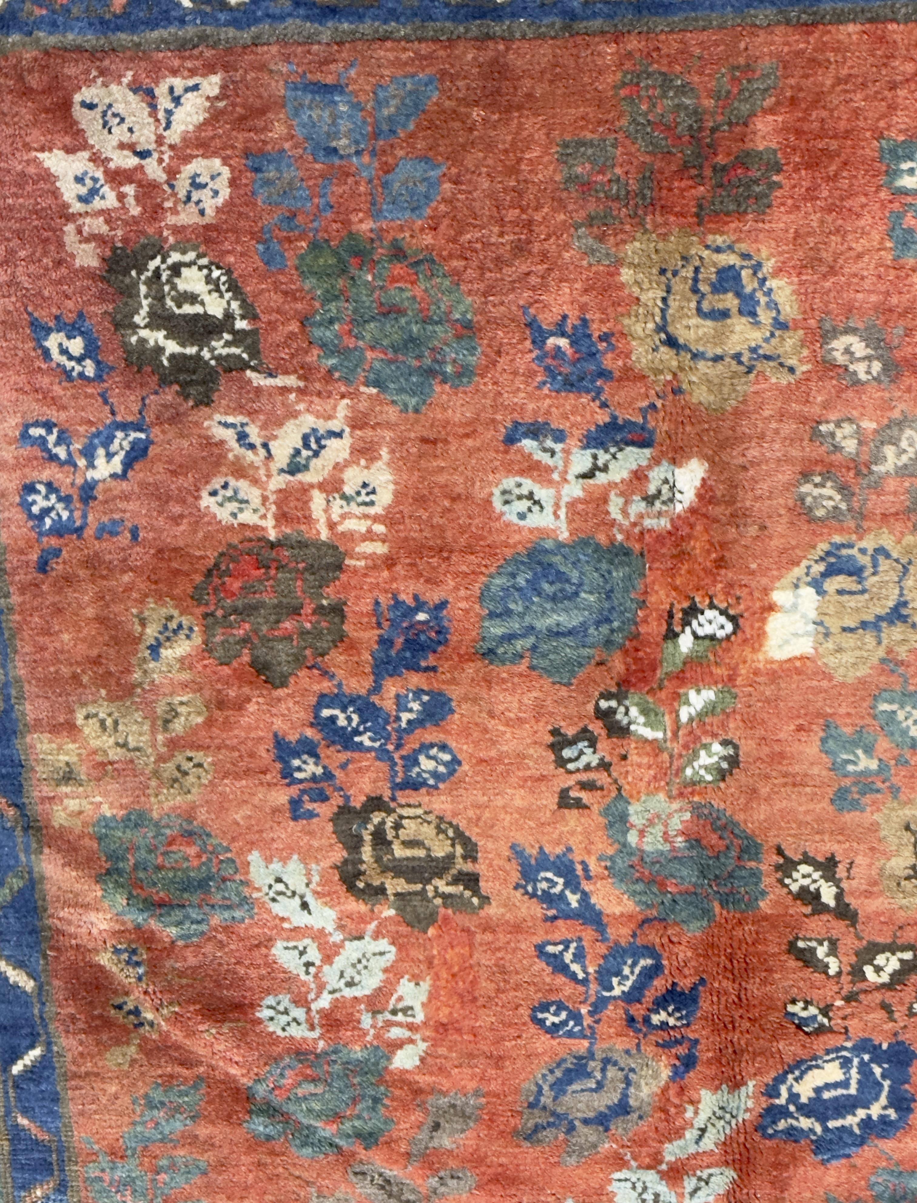 XIXe siècle Tapis antique persan kurde tribal 3'10