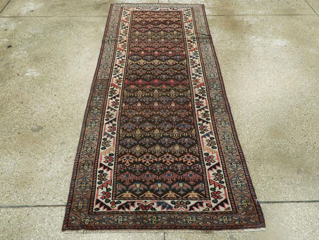Antique Persian Kurdish Tribal Runner In Excellent Condition In New York, NY