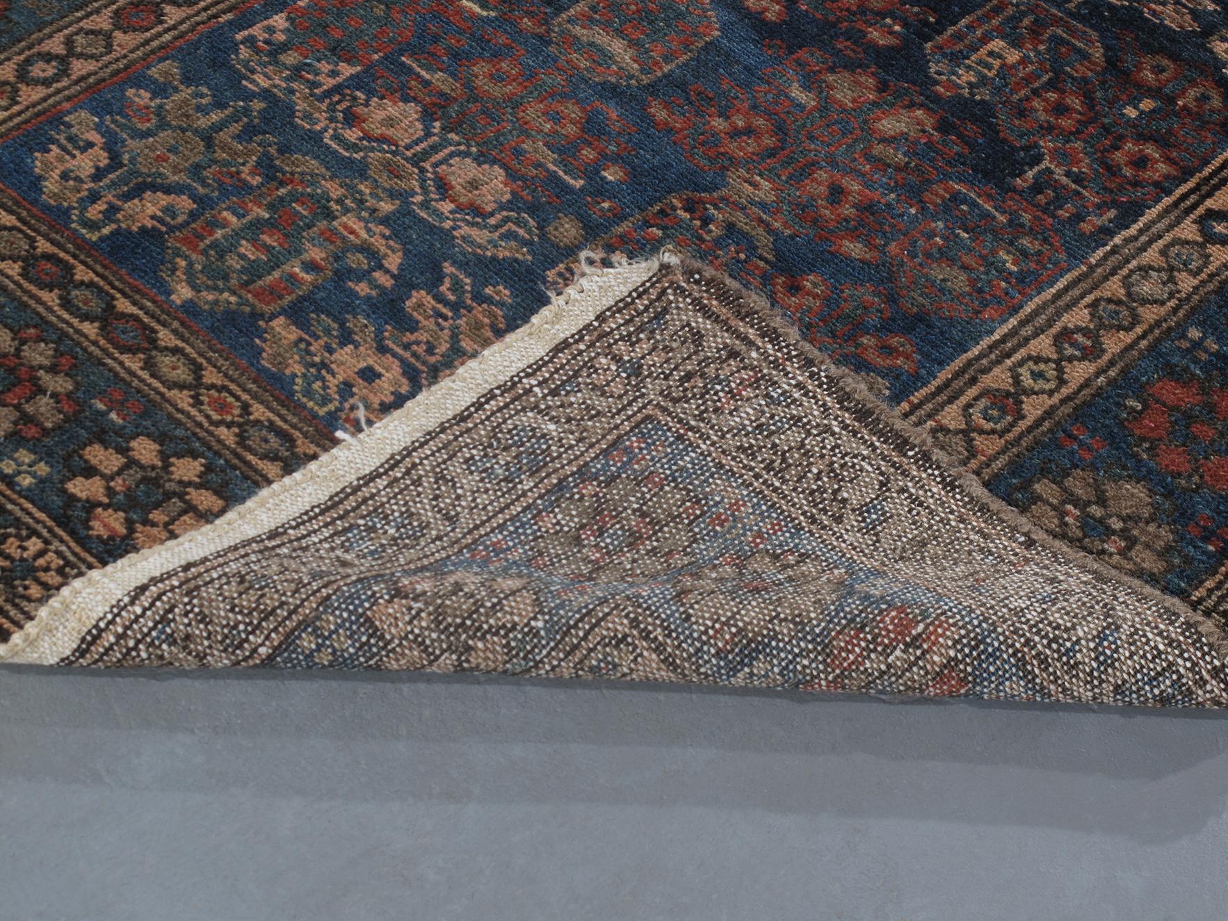 Antique Persian Kurdish Wool Rug In Good Condition For Sale In New York, NY