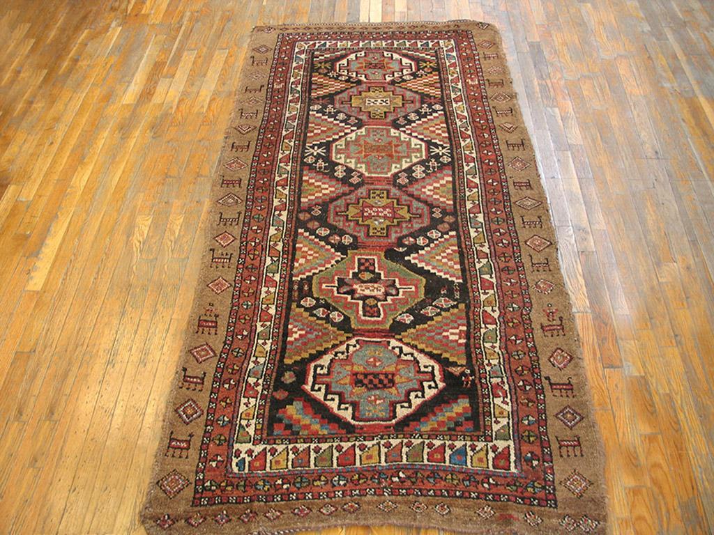 Antique Persian Kuridsh rug, size: 3'8