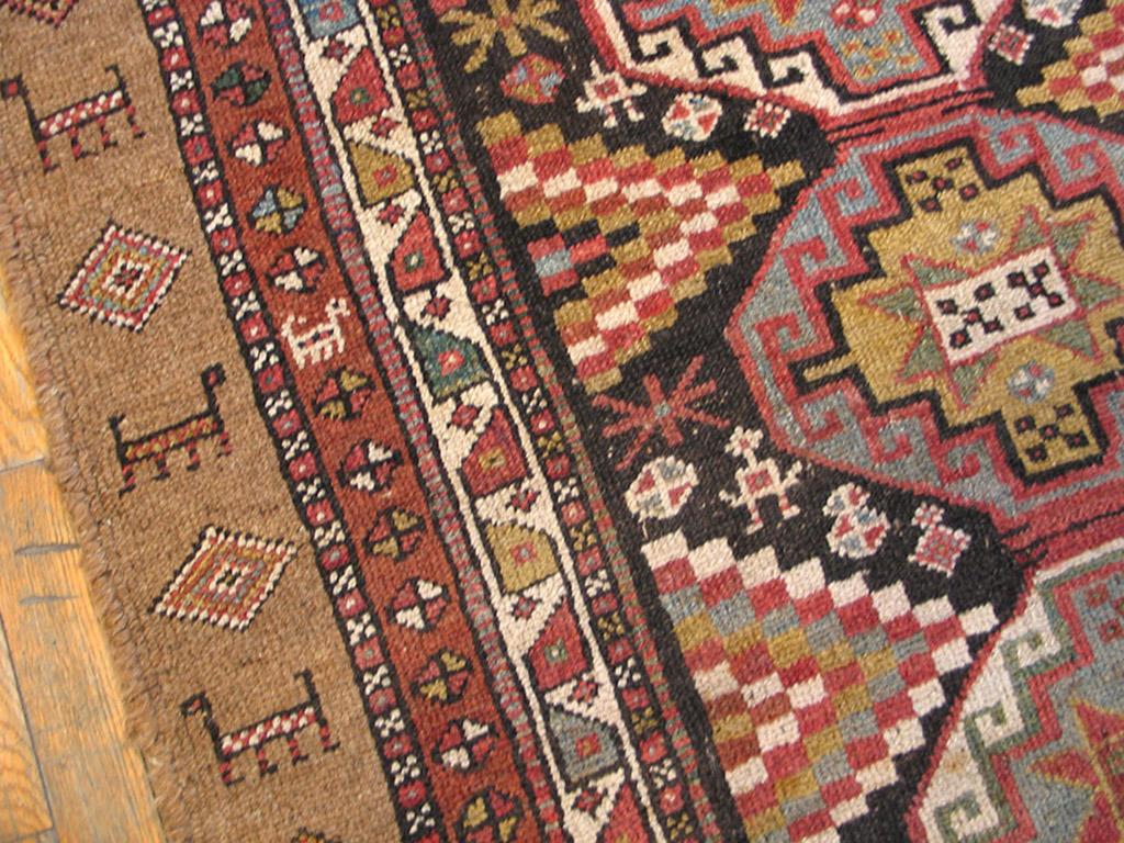 Late 19th Century Antique Persian Kuridsh Rug For Sale