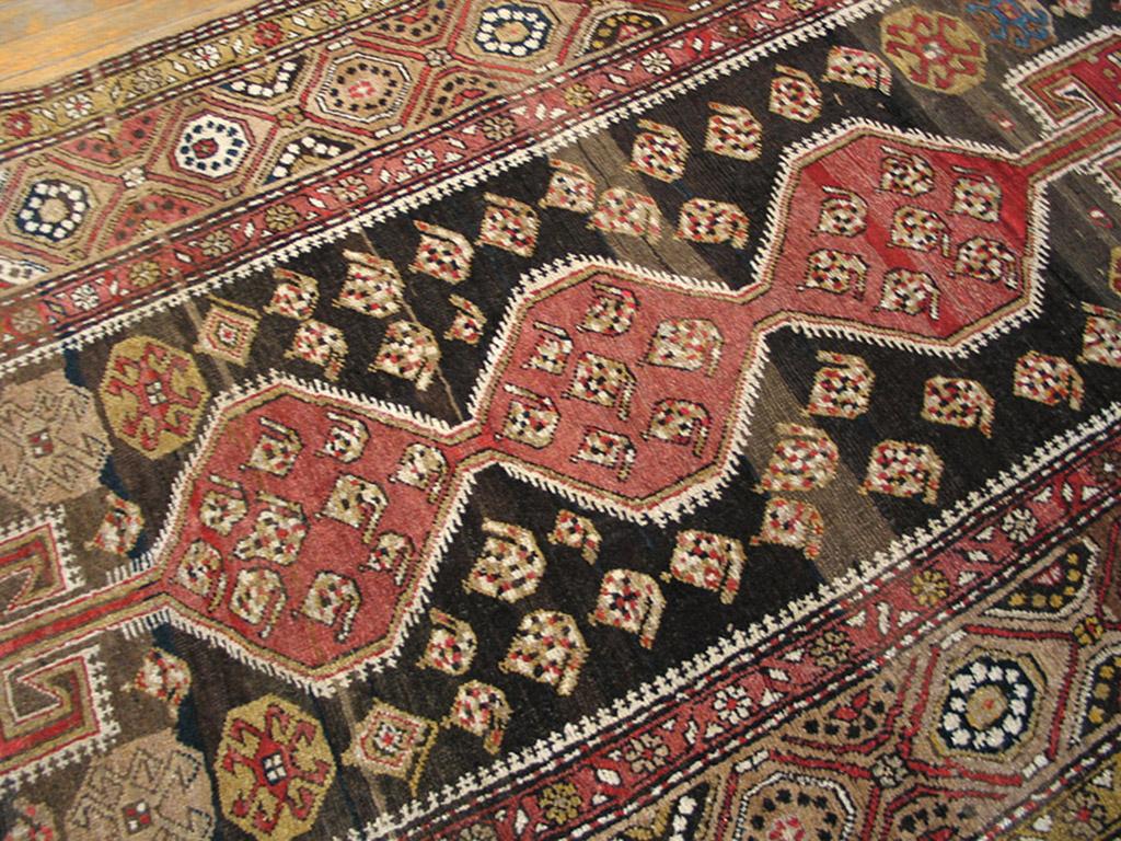 Wool Early 20th Century W. Persian Kurdish Carpet ( 4'2
