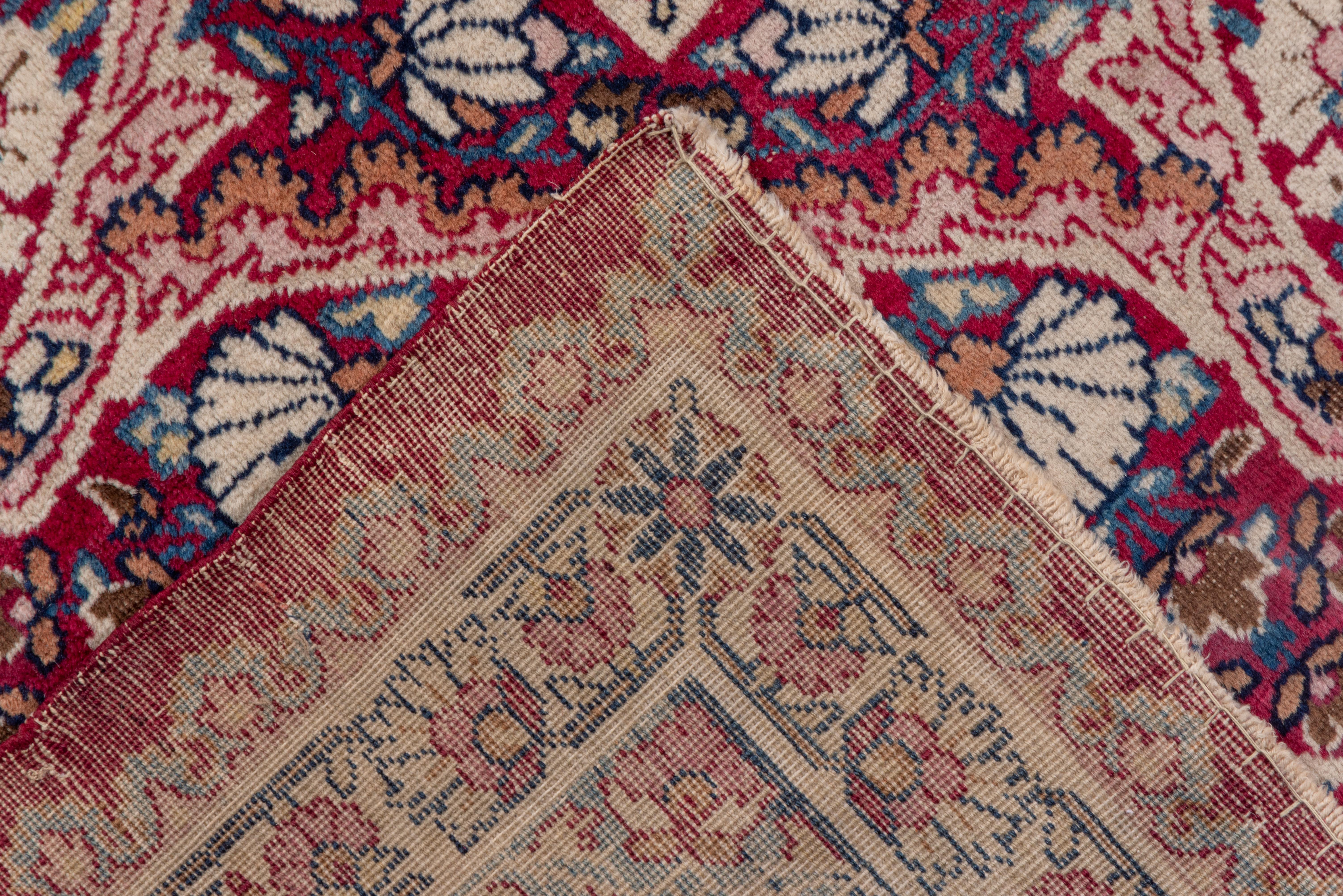 Hand-Knotted Antique Persian Lavar Kerman Carpet For Sale