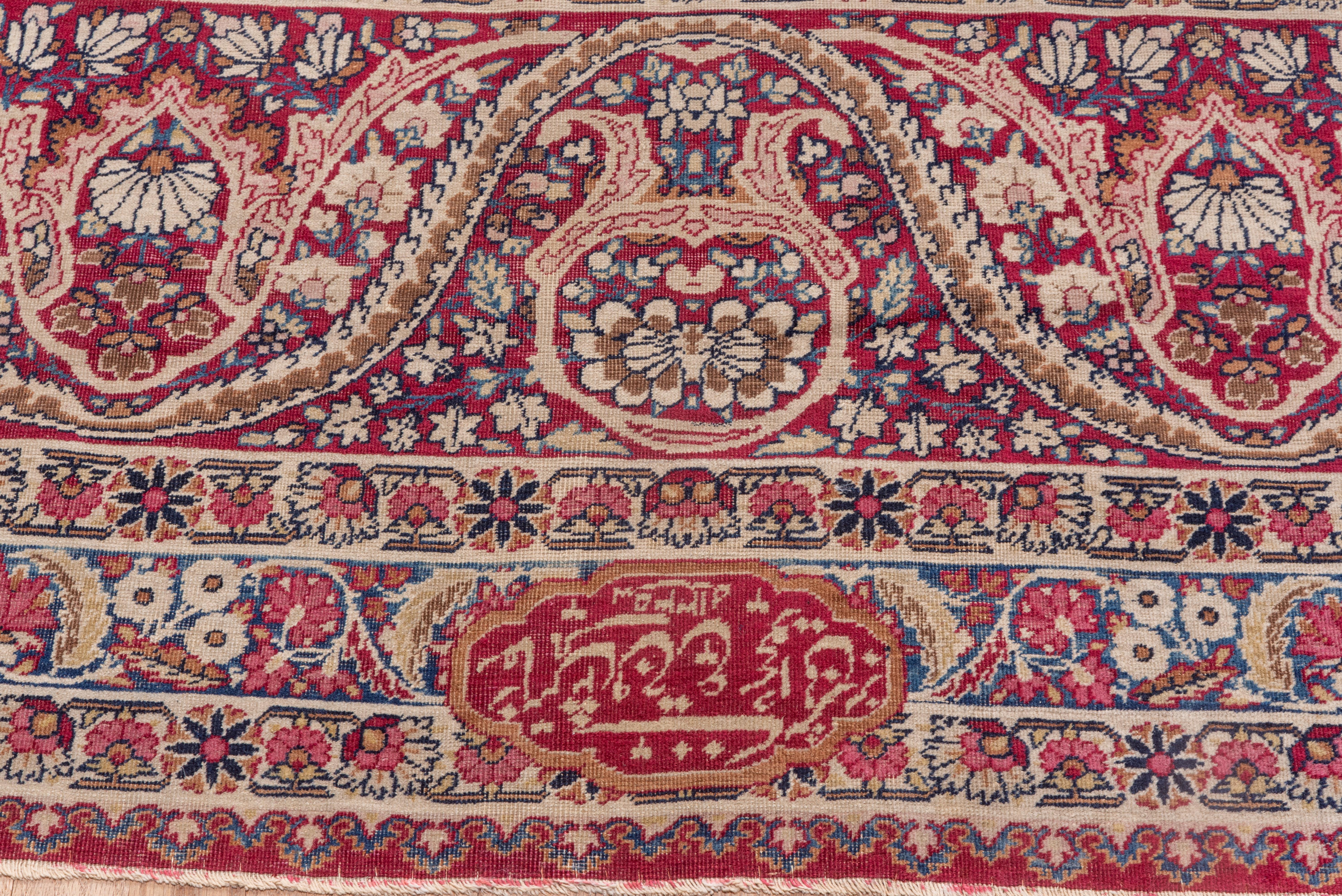 Early 20th Century Antique Persian Lavar Kerman Carpet For Sale