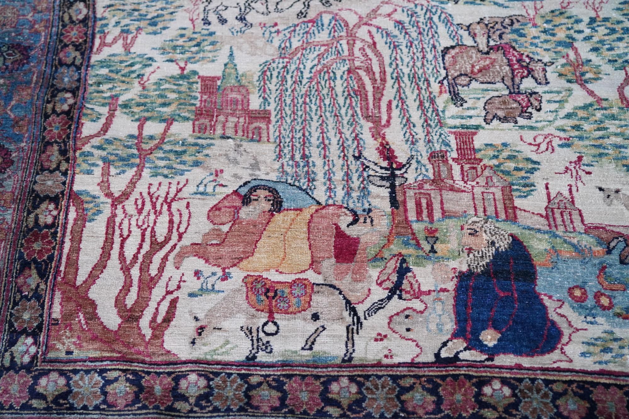 Antiker persischer Lavar Kerman Teppich 21' x 29'6' (Persisch) im Angebot