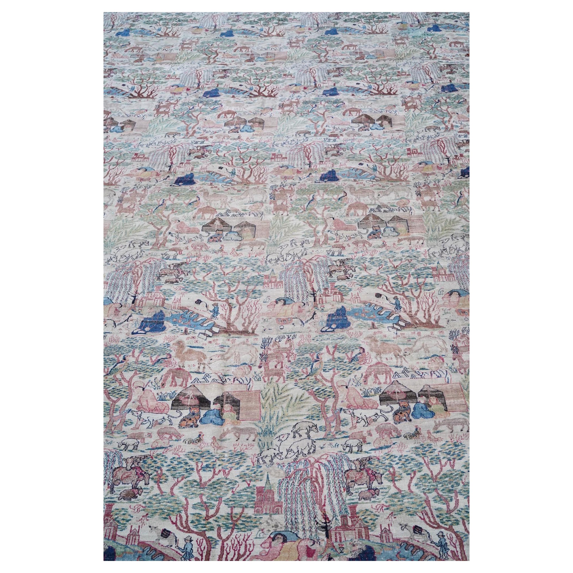 Alfombra Persa Antigua Lavar Kerman 21' x 29'6 en venta