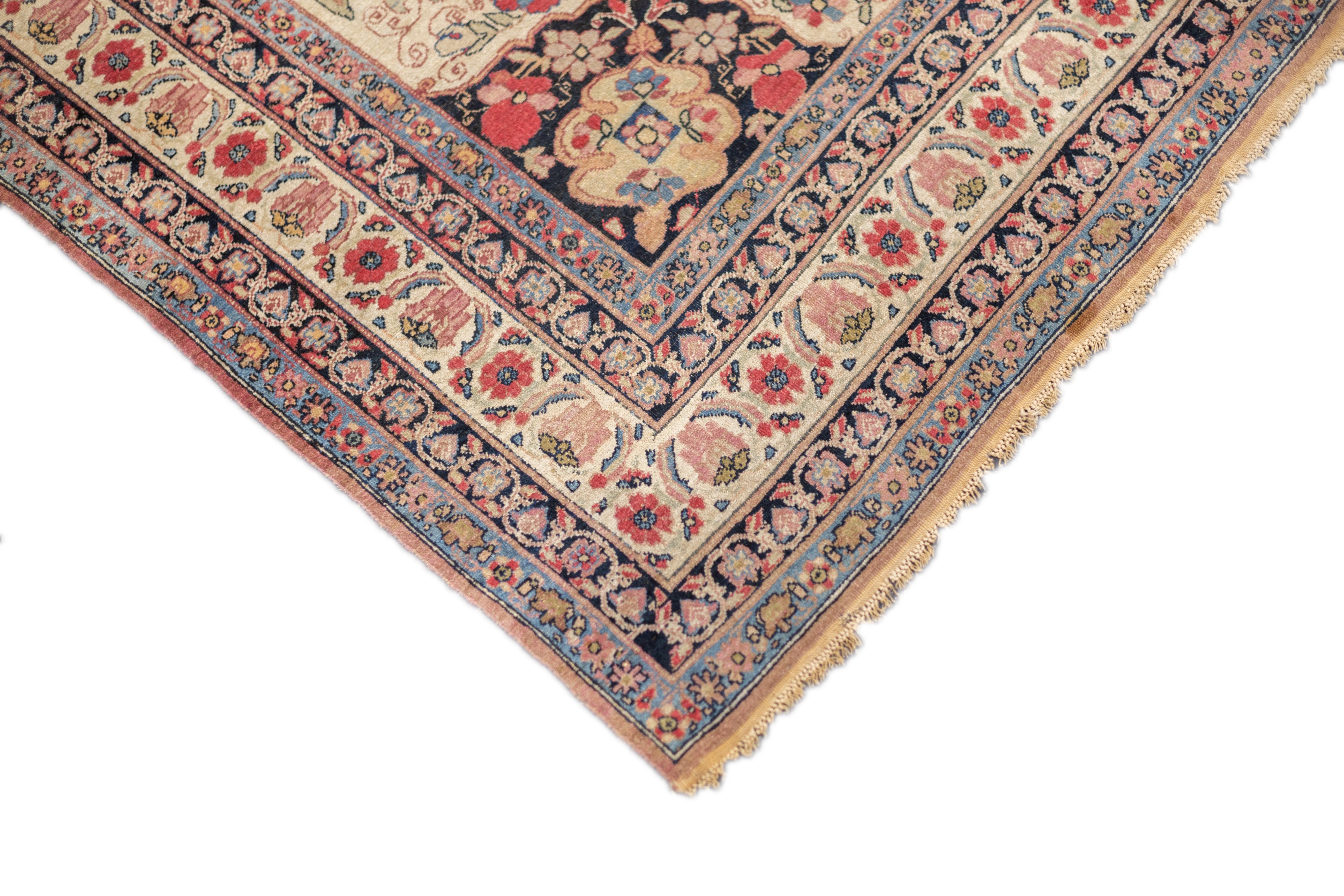 Antique Persian Lavar Kerman Rug 4'2'' x 6'2'' In Good Condition For Sale In New York, NY