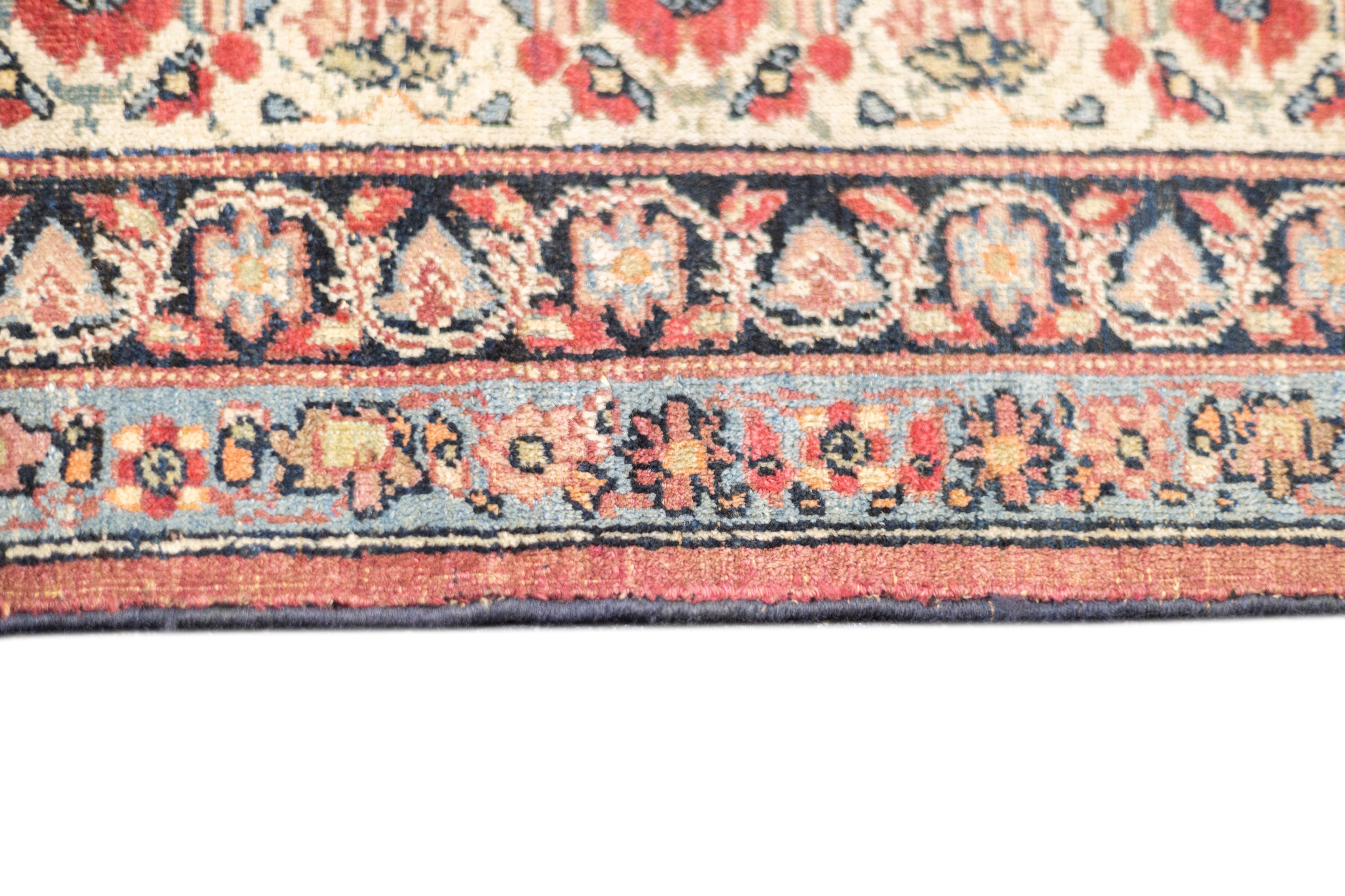 19th Century Antique Persian Lavar Kerman Rug 4'2'' x 6'2'' For Sale
