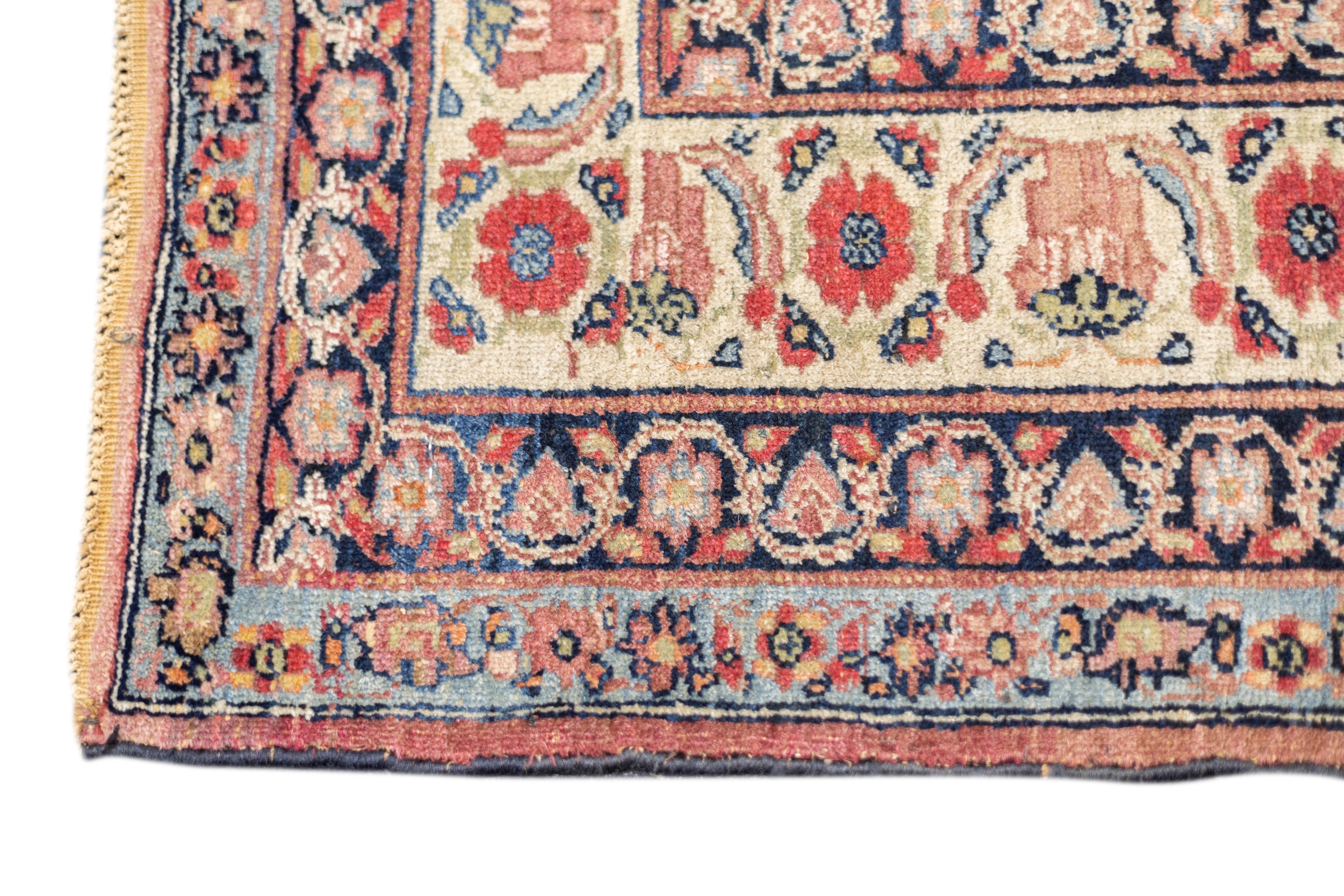 Wool Antique Persian Lavar Kerman Rug 4'2'' x 6'2'' For Sale