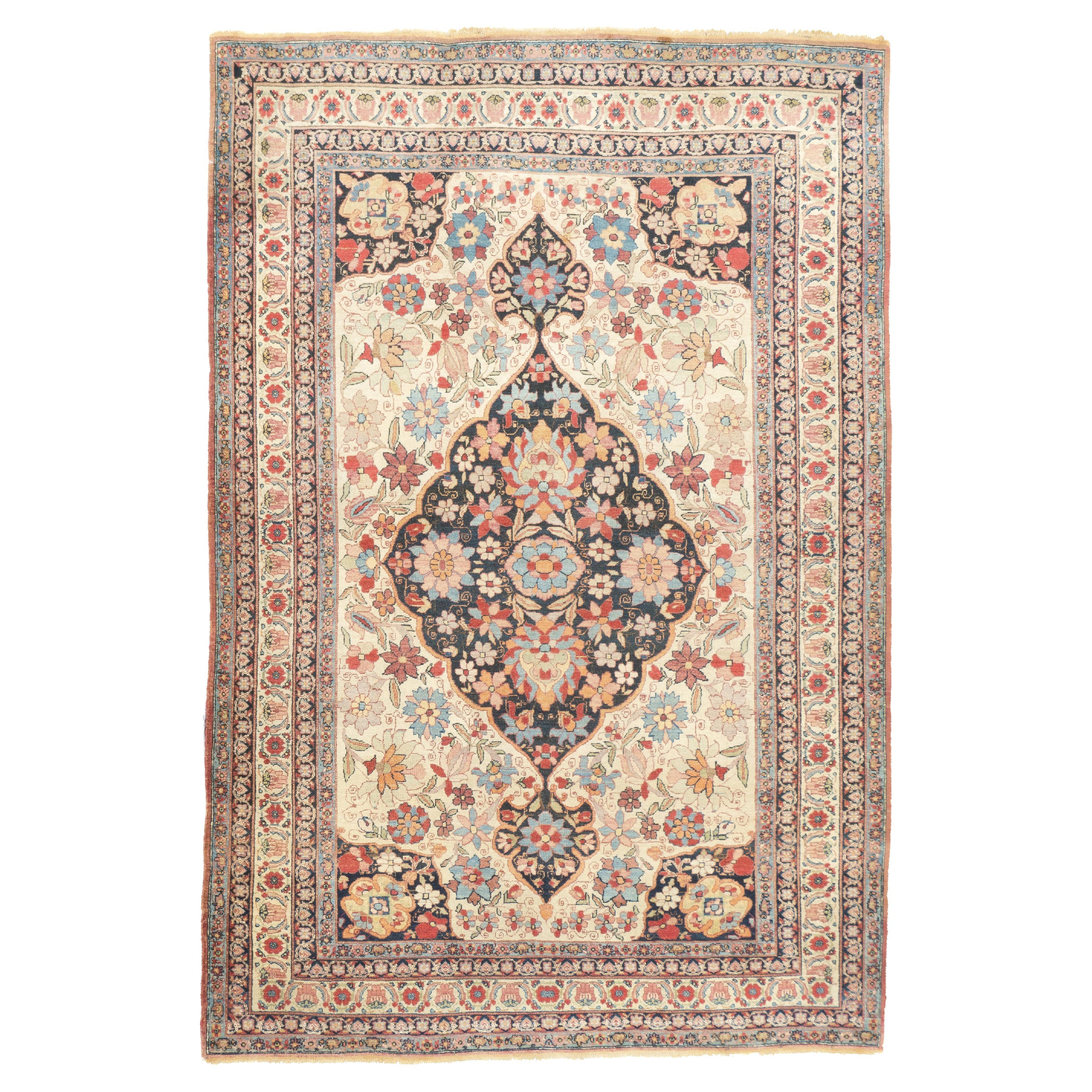 Antique Persian Lavar Kerman Rug 4'2'' x 6'2'' For Sale
